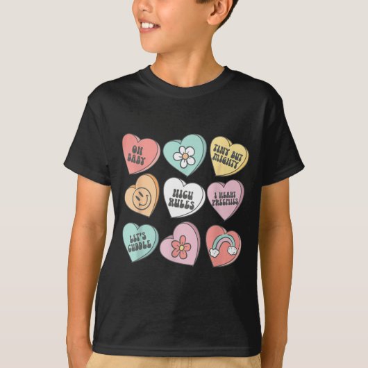 Nicu Nurse Valentine's Day Heart Candy Neonatal Ic T-Shirt (Vorderseite)