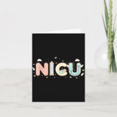 Nicu Nurse Valentine's Day Heart Stethoscope Scrub Karte (Vorderseite)