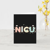 Nicu Nurse Valentine's Day Heart Stethoscope Scrub Karte (Gelbe Blume)