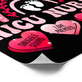 Nicu Nurse Valentines Day Rainbow Neonatal Rn Hear Poster (Ecke)