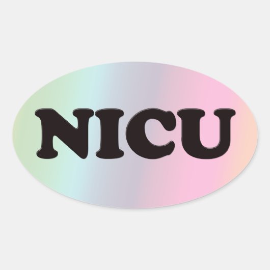 NICU OVALER AUFKLEBER (Vorderseite)