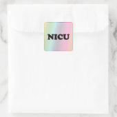 NICU QUADRATISCHER AUFKLEBER (Tasche)