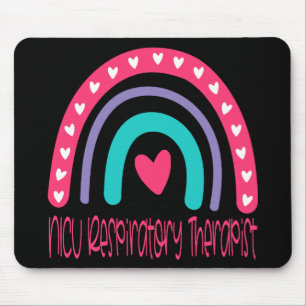 NICU Respiratory Therapist Boho Rainbow Mousepad