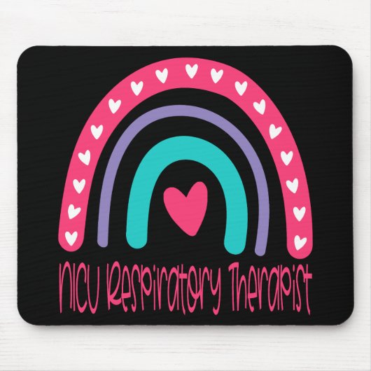 NICU Respiratory Therapist Boho Rainbow Mousepad (Vorne)