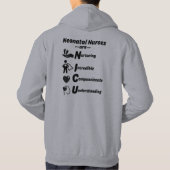 NICU RN Nurses hoodie - mittlere Bauart (Rückseite)