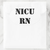 NICU RN OVALER AUFKLEBER (Tasche)