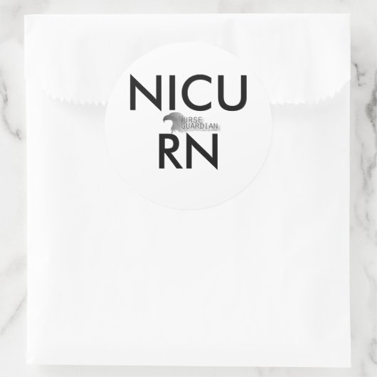 NICU RN RUNDER AUFKLEBER (Tasche)
