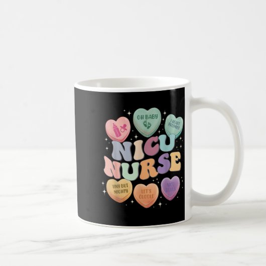 Nicu Valentine Nicu Nurse Valentines Day Icu Nurse Kaffeetasse (Rechts)