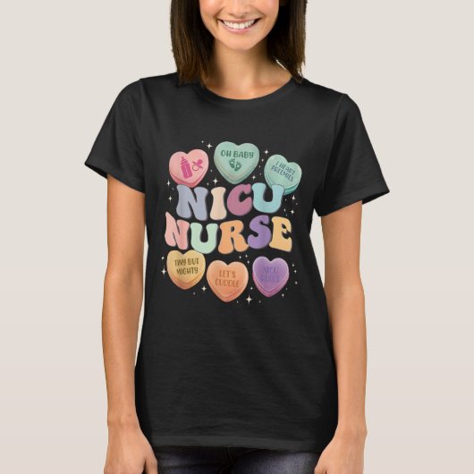 Nicu Valentine Nicu Nurse Valentines Day Icu Nurse T-Shirt (Vorderseite)