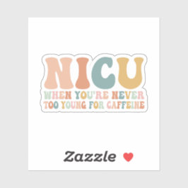 Nicu, wo man für Koffein nie zu jung ist Aufkleber