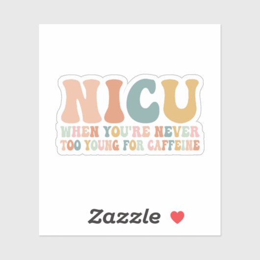 Nicu, wo man für Koffein nie zu jung ist Aufkleber (Blatt)