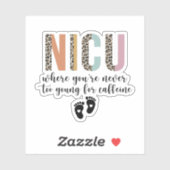 Nicu, wo man für Koffein nie zu jung ist Aufkleber (Blatt)