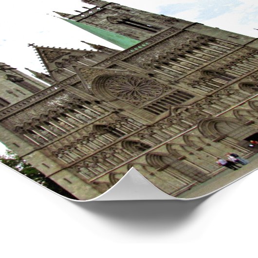 Nidaros Cathedral Trondheim Norwegen Poster (Ecke)