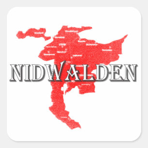 Nidwald Quadratischer Aufkleber