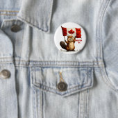 Nie 51, Biber, kanadisches Ahornblätterblatt Button (Beispiel)