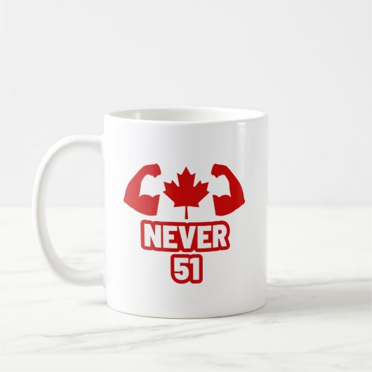 Nie 51 Kanada stark Kaffeetasse (Links)