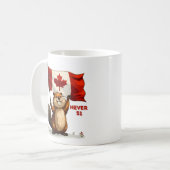 Nie 51, kanadisches Ahornblätterblatt, Biber Kaffeetasse (Vorderseite Links)