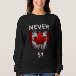 Nie 51. Staat Kanada Kanadische Flagge Vintag Humo Sweatshirt