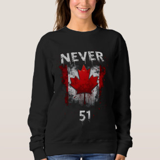 Nie 51. Staat Kanada Kanadische Flagge Vintag Humo Sweatshirt