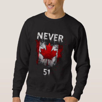 Nie 51. Staat Kanada Kanadische Flagge Vintag Humo Sweatshirt
