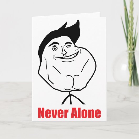 Nie allein - Gruß-Karte Karte (Vorderseite)