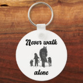 Nie allein laufen - Rustikales Tierreich Schlüsselanhänger (Vorderseite)