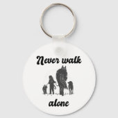 Nie allein laufen - Rustikales Tierreich Schlüsselanhänger (Rückseite)