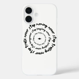 Nie anhalten ... Inspirational Graphic T - Shirt iPhone 16 Hülle
