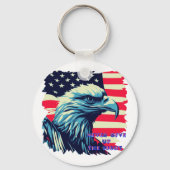 Nie aufgeben Amerika Eagle USA Art Schlüsselanhänger (Vorderseite)