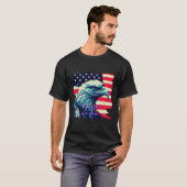 Nie aufgeben Amerika Eagle USA Art T-Shirt (Vorne ganz)