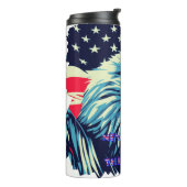 Nie aufgeben Amerika Eagle USA Art Thermosbecher (Nach links gedreht)
