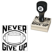Nie aufgeben Fußball Sport Motivation Gummistempel (Stempel)