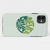 Nie aufgeben - Grüne positive Handschrift Case-Mate iPhone Hülle (Rückseite (Horizontal))