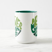 Nie aufgeben - Grüne positive Handschrift Tasse (Zentrum)