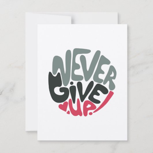 Nie aufgeben - Inspirierend Weiß aufleben (Vorderseite)