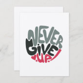 Nie aufgeben - Inspirierend Weiß aufleben (Vorne/Hinten)