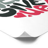 Nie aufgeben - Inspirierend Weiß aufleben Poster (Ecke)