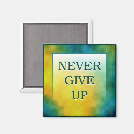 NIE AUFGEBEN MAGNET (Vorderseite/Rückseite)