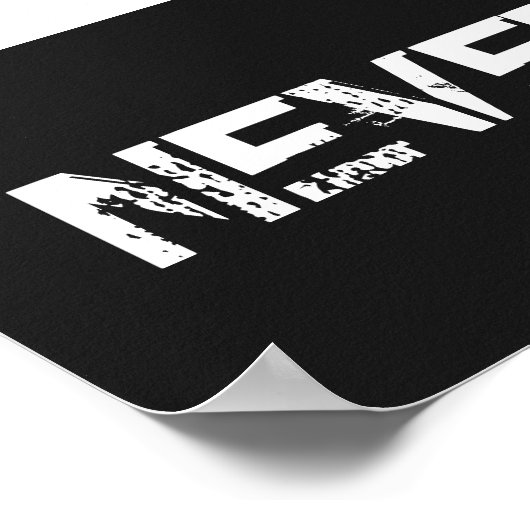 NIE AUFGEBEN POSTER (Ecke)