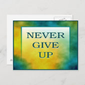 NIE AUFGEBEN POSTKARTE (Vorne/Hinten)