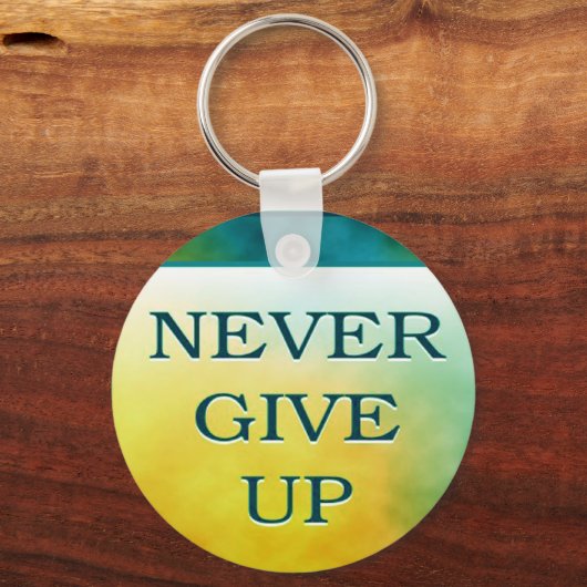 NIE AUFGEBEN SCHLÜSSELANHÄNGER (Vorderseite)