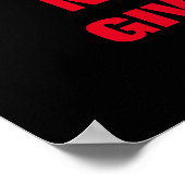 Nie aufgeben Winston Churchill Motivation Pop Art Poster (Ecke)