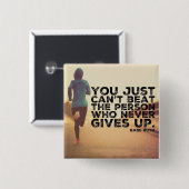 Nie aufgeben - Workout Workout Inspiration Button (Vorne & Hinten)