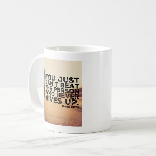 Nie aufgeben - Workout Workout Inspiration Kaffeetasse (Vorderseite Links)