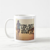 Nie aufgeben - Workout Workout Inspiration Kaffeetasse (Links)