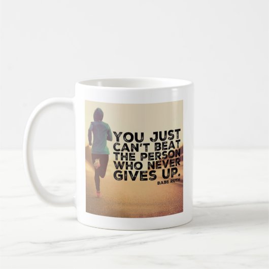 Nie aufgeben - Workout Workout Inspiration Kaffeetasse (Links)