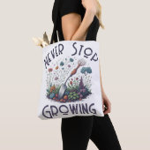 Nie aufhören zu wachsen - Geschenk für Gärtner, Ge Tasche (Von Nahem)