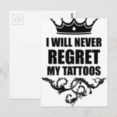 Nie bereuen Tattoos Postkarte (Vorne/Hinten)