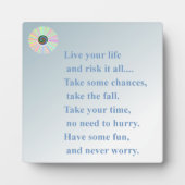 Nie Besorgnis Fotoplatte (Vorderseite)