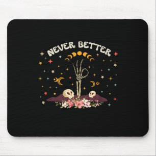 Nie besser BlumenHalloween Skeleton Funny Skull Mousepad